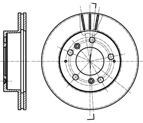 Диск тормозной вентилируемый G-brake  GR-02637