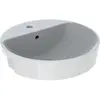 Geberit VariForm Раковина полувстраиваемая в столешницу круглой формы, D=50 см, с отв. под смеситель, с отв. перелива