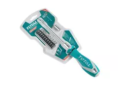 Отвертка TOTAL с гибким стержнем и насадками 10 бит.