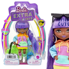 Кукла Барби Extra Minis Barbie в разноцветном худи