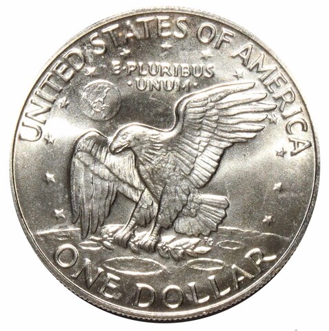 1 доллар 1974 год. (S) США Эйзенхауэр (лунный). Серебро