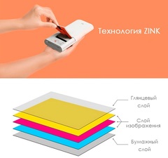 Принтер с термопечатью Xiaomi Mijia AR ZINK Portable Photo Printer, White