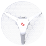 MikroTik LHG 5 Tripack (Three units of LHG 5 with 24.5dBi 5GHz antenna, Dual Chain 802.11an wireless, 600MHz CPU, 64MB RAM, 1x LAN, POE, PSU, RouterOS L3) – all three antennas in single box