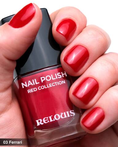 RELOUIS Лак для ногтей Red Collection №03 яркий теплый красный