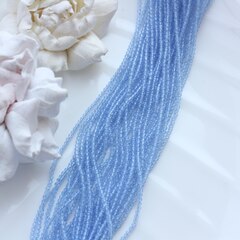 Бусины стеклянные небесно-голубые круглые 2 мм, К199
