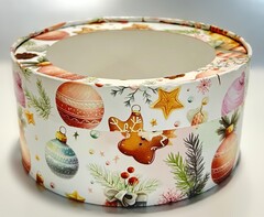 Упаковка "Шайба" новогодние игрушки с окном д 16 высота 7см