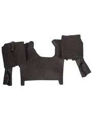 Ковры 3D SITRAK C7H С (экокожа, черный, красная строчка)