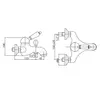 Cezares VINTAGE-VDPM-02-Sw VINTAGE-VDPM-02-Sw Напольный смеситель для ванной однорычажный в комплекте с ручным душем, бронза, Svarovski