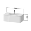 Duravit Happy D.2 Plus Столешница для мебели 1000x550x16мм, с 1м отв под раковину для # HP4931, HP4941, HP4951, HP4961, HP4971, цвет: graphite superma HP031E08080