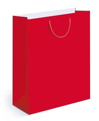 Пакет подарочный ХS вертикальный, Красный, 14*18*6 см (Д*В*Ш).