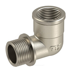 Угольник латунь никель реборда Ду 50 (2") ВР/НР RTP (РосТурПласт) 31558