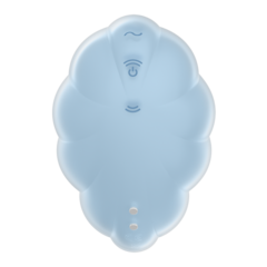 Стимулятор клитора с вибрацией и воздушной стимуляцией Satisfyer Cloud Dancer голубой