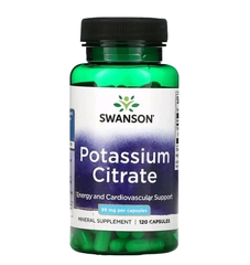 Swanson, Цитрат калия, 99 мг, 120 капсул