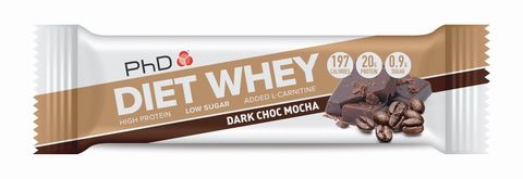 PhD Diet Whey Bar, диетический протеиновый батончик, вкус Тёмный шоколад Мокко, 65 гр.