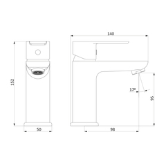 Cмеситель для умывальника без дк белый, RedBlu by Damixa - 840210000