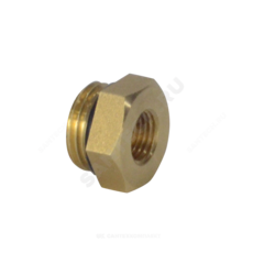 Футорка латунь Ду 15х8 (1/2"х1/4") с резиновым кольцом НР/ВР Апогей 310013