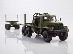 KRAZ-255L1 timber carrying trailer khaki  1:43 Legendary trucks USSR #54