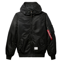 Бомбер Alpha Industries L-2B Hooded Gen II Black (Черный)