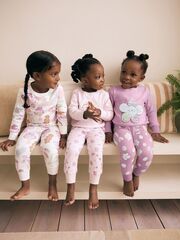 Пижама для девочки Next B70-853, 3 шт., Розовый