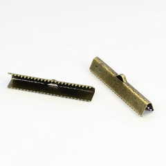 Концевик для лент 35 мм (цвет - античная бронза), 2 штуки