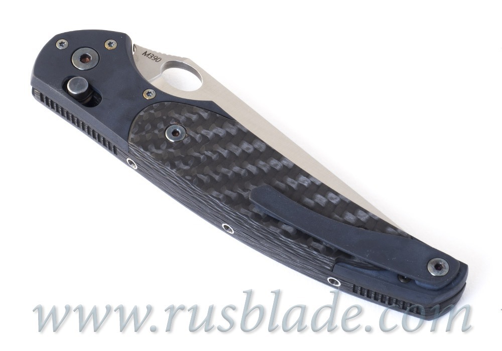 Cheburkov Axis Raven M390 Titanium CF Folding Knife - фотография 