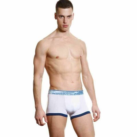 Мужские трусы боксеры Aussiebum Flaunt Hip Blue & White AB00274