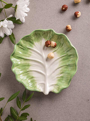 Тарелка десертная 15см 3D Certified Int Весенний сад Капустный лист