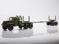 KRAZ-255L1 timber carrying trailer khaki  1:43 Legendary trucks USSR #54