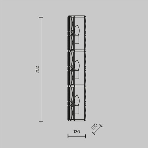 Настенный светильник Maytoni Facet MOD094WL-03CH
