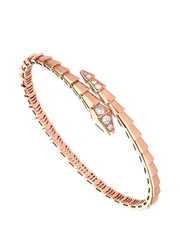 87089 - Браслет ЗМЕЯ -SERPENTI тонкий в розовой позолоте,lux качество VGOLD