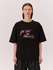 Футболка GOD SAVE THE PRINCESS черного цвета