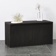 Комод, 70х28х35, Эдгар, для одежды, натуральный дуб, в прихожую, детскую, ванную комнату, черный, Dipriz