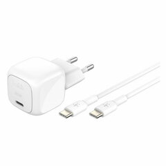 Зарядка Belkin Wall Charger BoostCharge USB-C 30W с кабелем USB-C/USB-C PD, 1м, белый