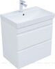 Aquanet 346047 Тумба Слим 60 2 ящ. цв.белый сатин (346047)
