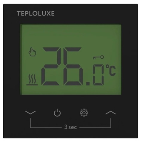 Теплолюкс Pontus, электронный, черный терморегулятор