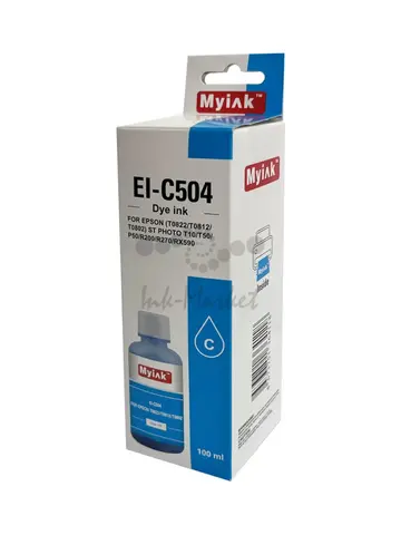 Чернила EI-C504 Gloria™ MyInk для EPSON (T0822, T0812, T0802) St Photo T10, T50, P50, R200, R270, RX590 (100мл, cyan Dye)