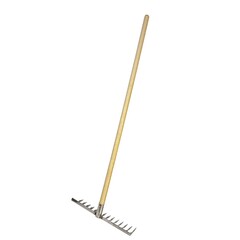 Грабли сварные с витым зубом, 14-зубые, нержавейка, с чер 1200мм, 1 сорт (Россия) 66-1-001