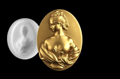 Силиконовый молд № 076 Камея