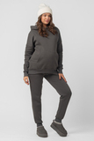Утепленный спортивный костюм для беременных и кормящих 16025 серый графит