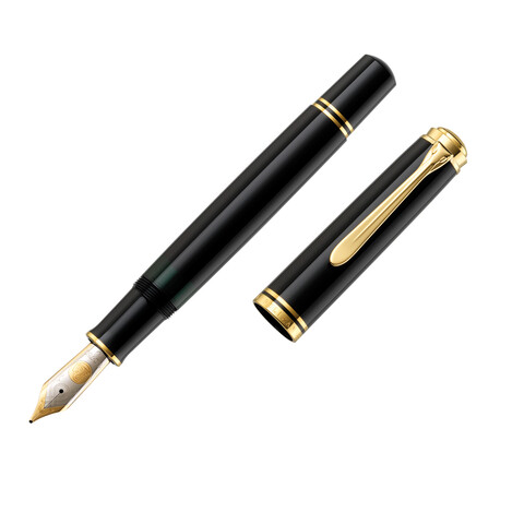 Ручка перьевая Pelikan Souverän® M 800 Black GT, F (995563)