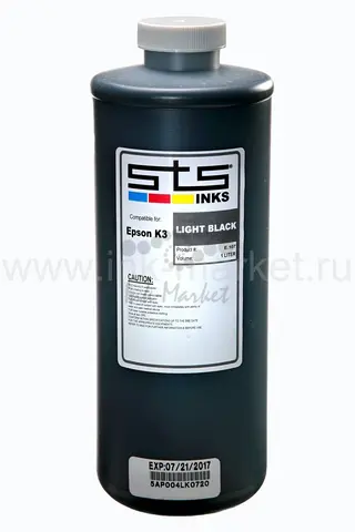 Пигментные чернила STS UltraChrome K3 серые (Light Black) для Epson Stylus Pro 3800, 4800, 4880, 7800, 7880, 9800, 9880, 11880, 4900, 7900, 9900, SureColor SC-P6000, P7000, P8000, P9000, 1000 мл (C13T596700)