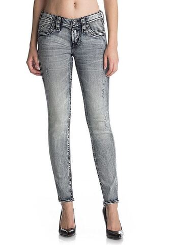 Rock Revival | Джинсы женские MOON AK206 ANKLE SKINNY MOTO RP9448AK206 перед