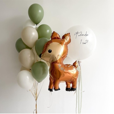 Воздушные шары лесной олененок на детский день рождения в Новосибирске от Wonderball - project
