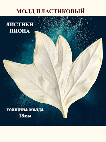 Молд листики 19х16,5см 