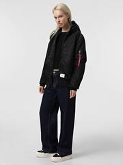 Бомбер Alpha Industries L-2B Hooded Gen II Black (Черный)