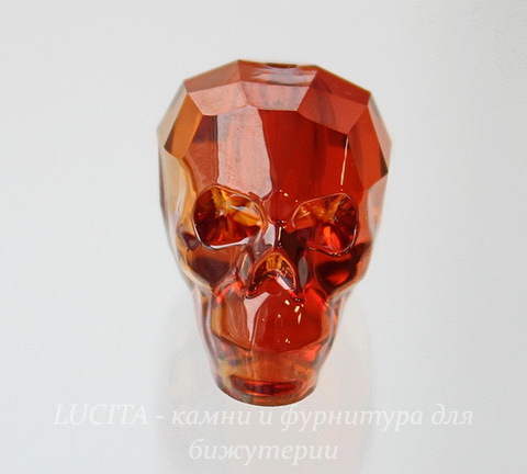 5750 Бусина "Череп" Сваровски Crystal Red Magma 19 мм