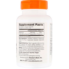 Doctor's Best, Магний для мозга, содержит Magtein, 50 мг, 90 вегетарианские капсулы