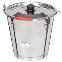 Ведро металлическое 10 л с крышкой AST-002ВД-10