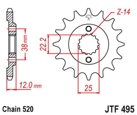 Звезда ведущая JTF495-15