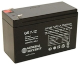 Аккумулятор General Security GS 7,2-12 ( GS12-7.2 ) ( 12V 7,2Ah / 12В 7,2Ач ) - фотография